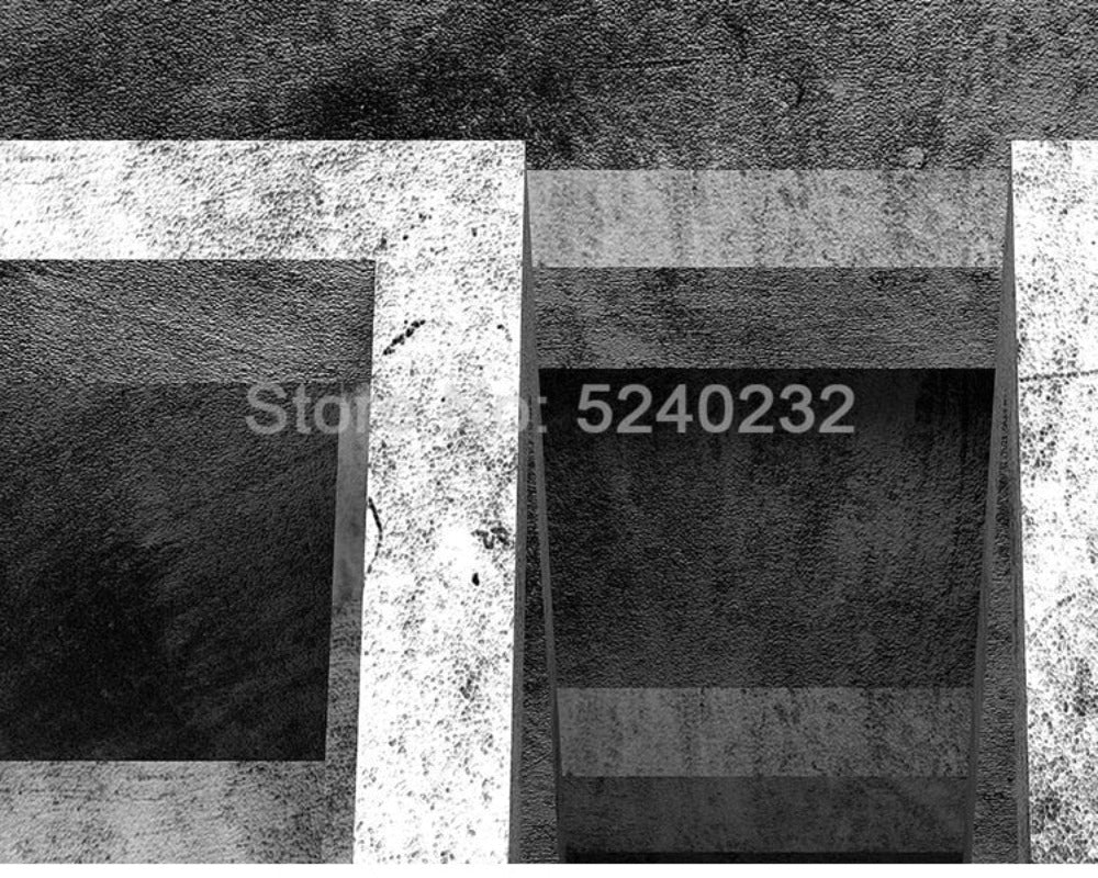3D Wallpaper Geometric Cement Wall